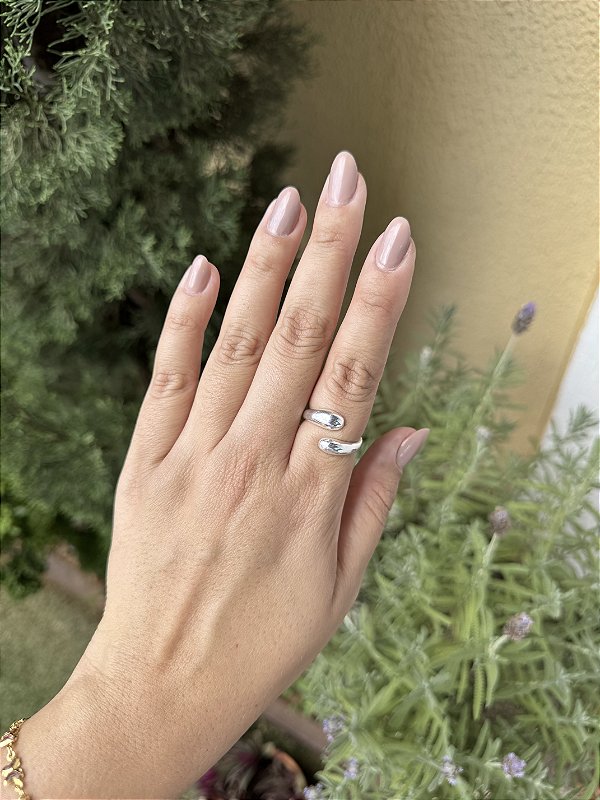 Anel tubinho • folheado a prata