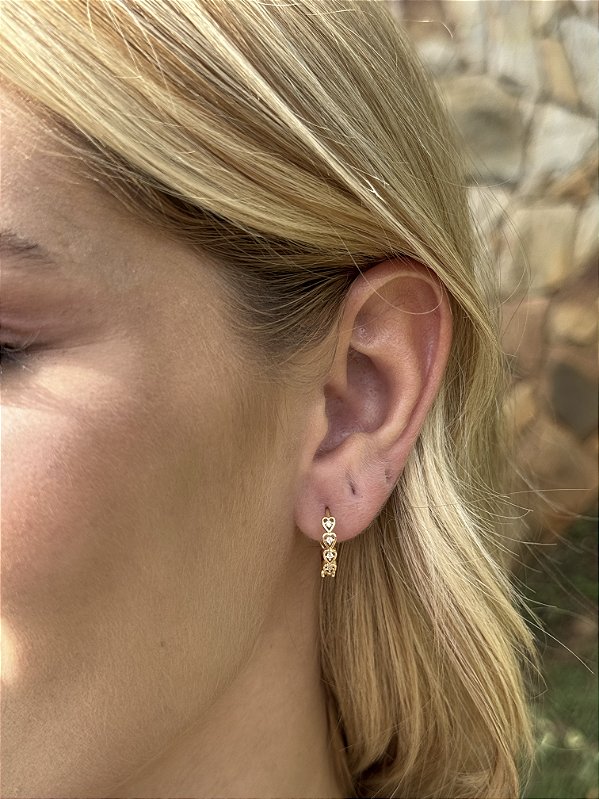 Argola amore • folheado a ouro