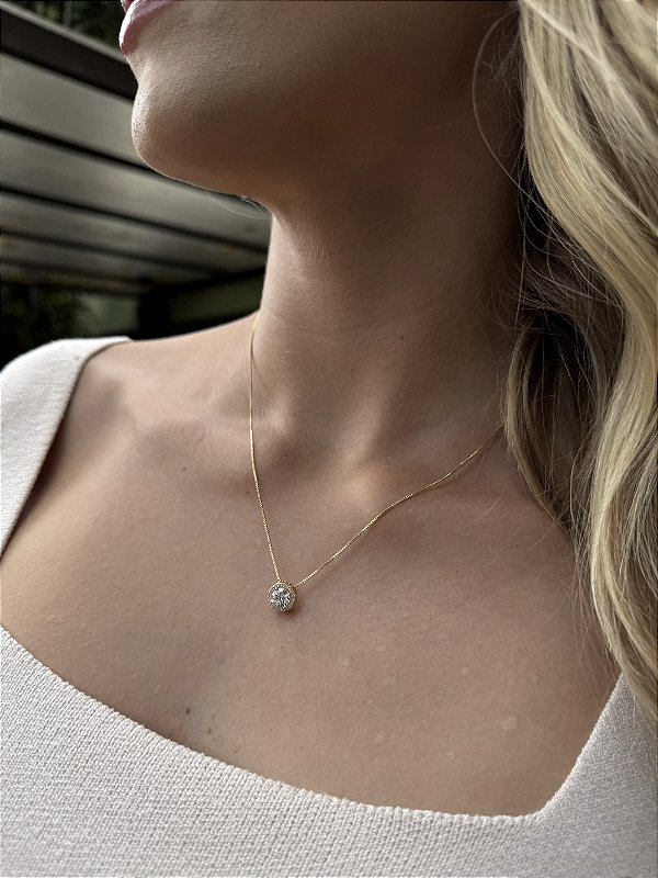 Colar redondo luxo • folheado a ouro