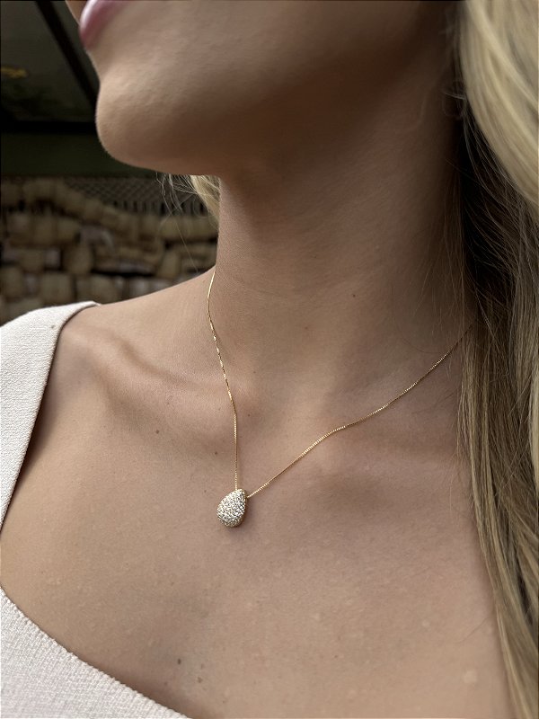 Colar gota forms • folheado a ouro