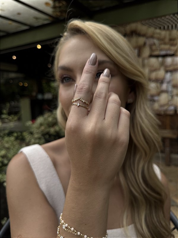 Anel coroa • folheado a ouro