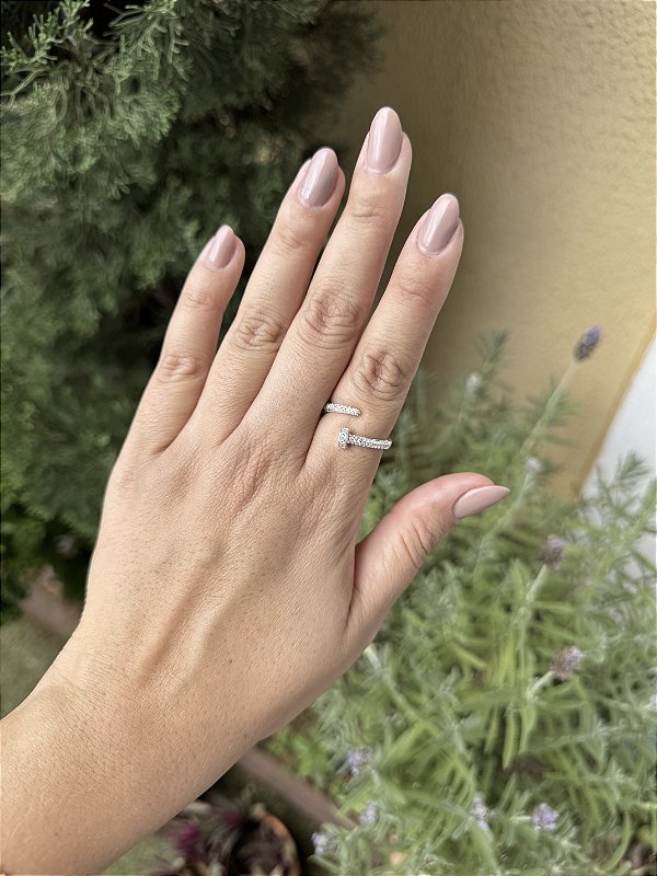 Anel prego • folheado a prata