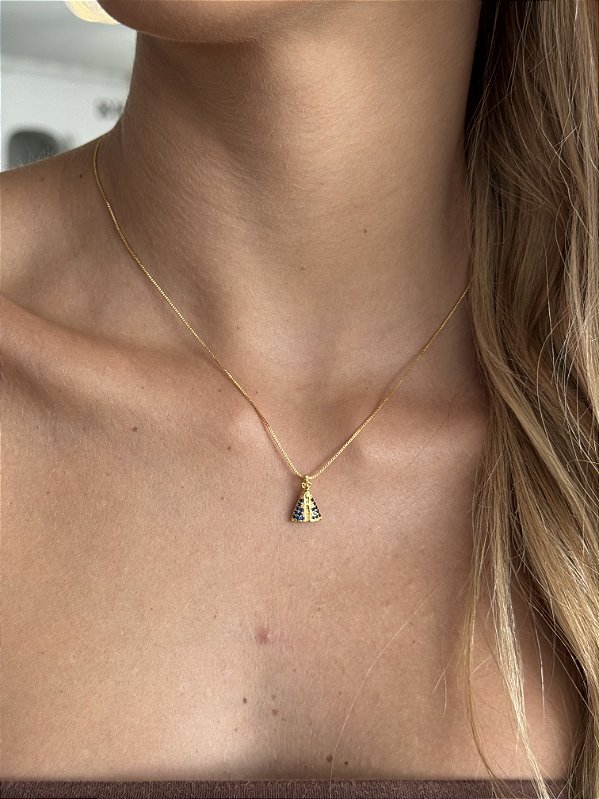 Colar Santa tradicional • folheado a ouro