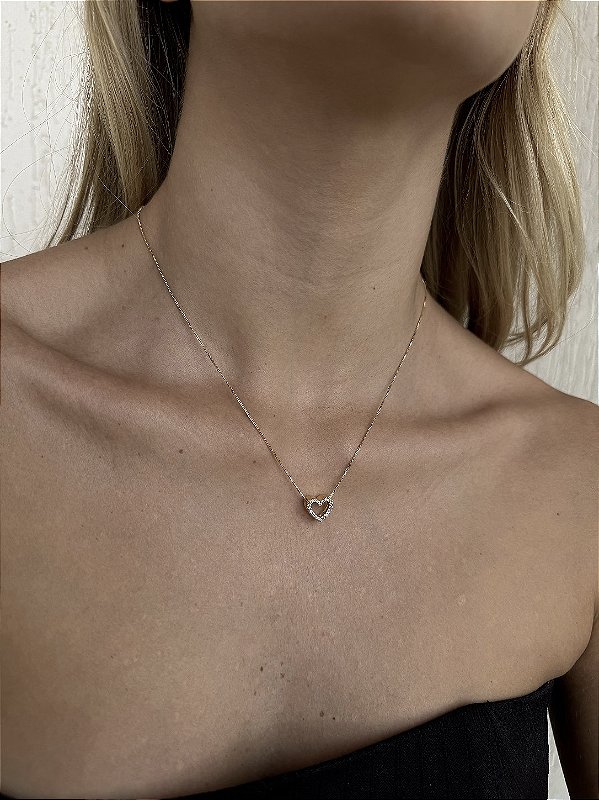 Colar amour • folheado a ouro