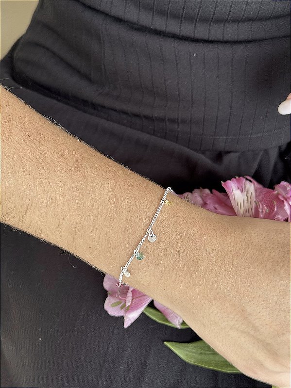 Choker moedas color • folheado a prata