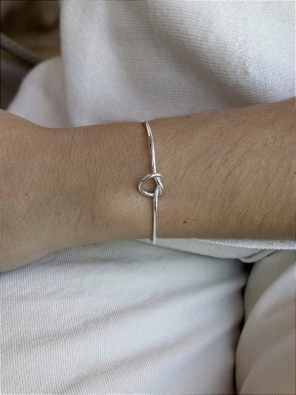 Bracelete nó • folheado a prata