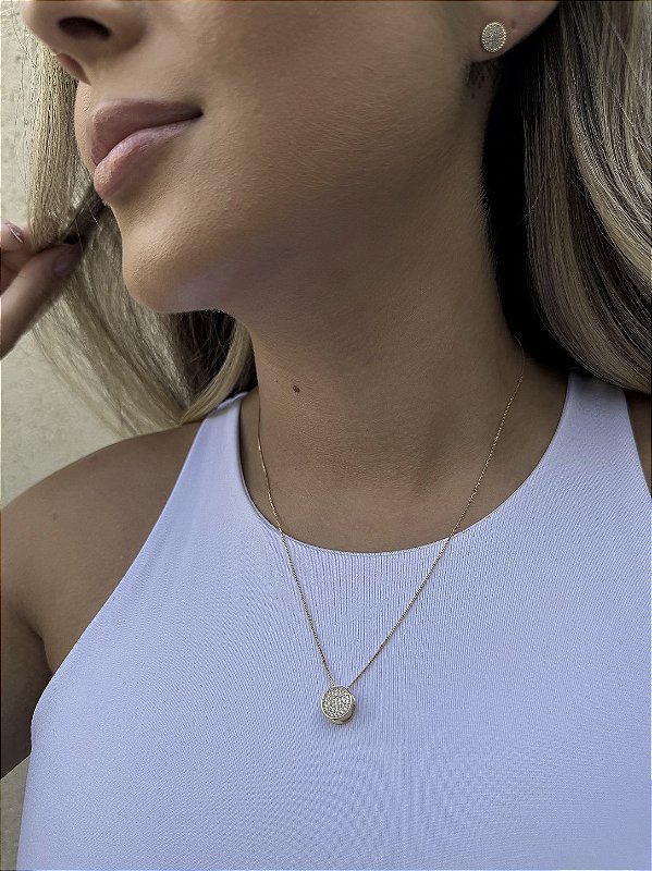 Colar redondo luxo • folheado a ouro