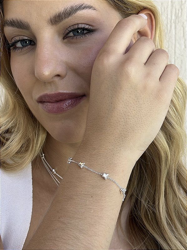 Pulseira borboleta • folheado a prata