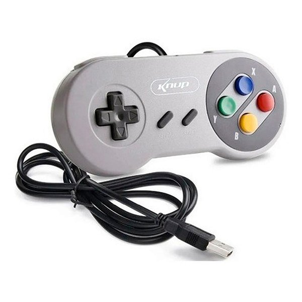 Controle Manete Joystick Super Nintendo Snes USB para PC Computador Vídeo  Game Retro Premium - Temos Uai Variedades