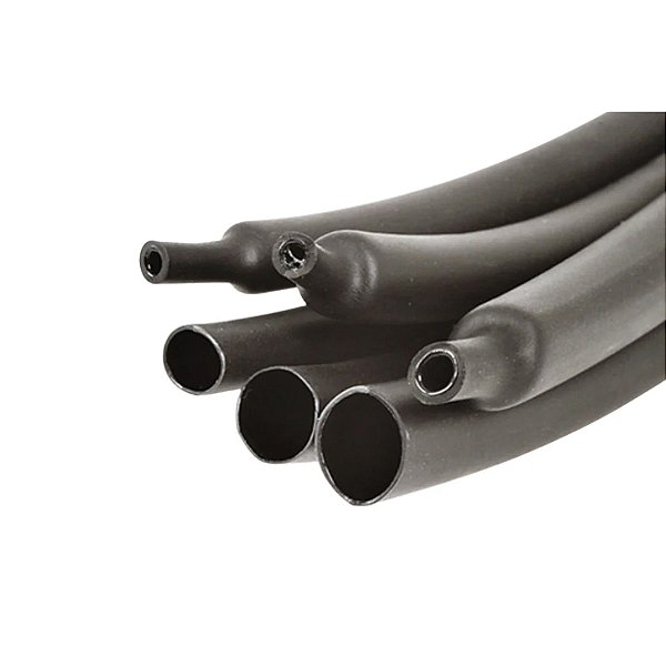 TUBO TERMO CONTRATIL 4.5MM PT C/ Cola Contração 3:1