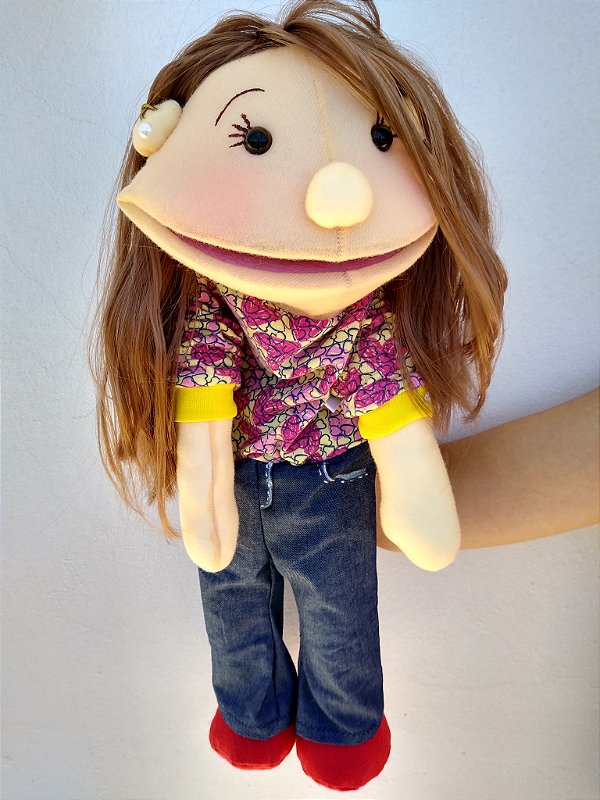 Fantoche menina, (sua mascote, personalizada)
