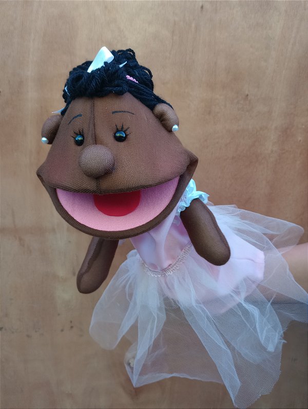 Fantoche Bailarina Negra para Mão