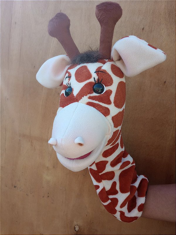 Fantoche Girafa de Pelúcia Educativo