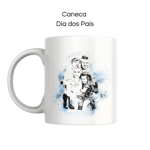 Caneca Tradicional - Com ilustração P&B
