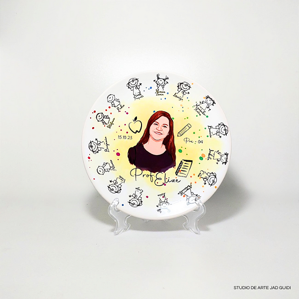 Prato personalizado professores - Homenagem