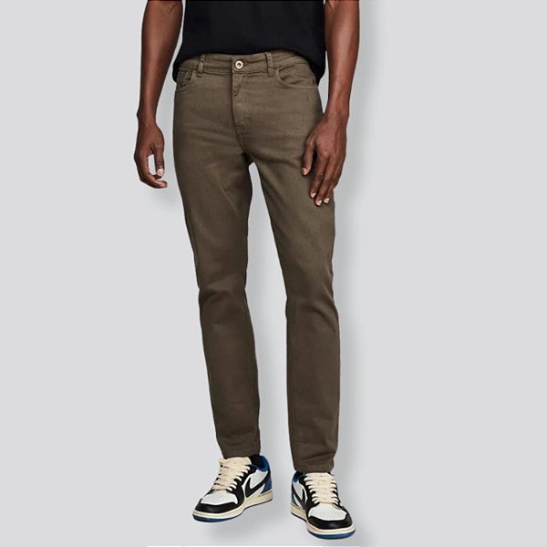 CALÇA DZARM BRIM/ELASTANO SLIM MASCULINA