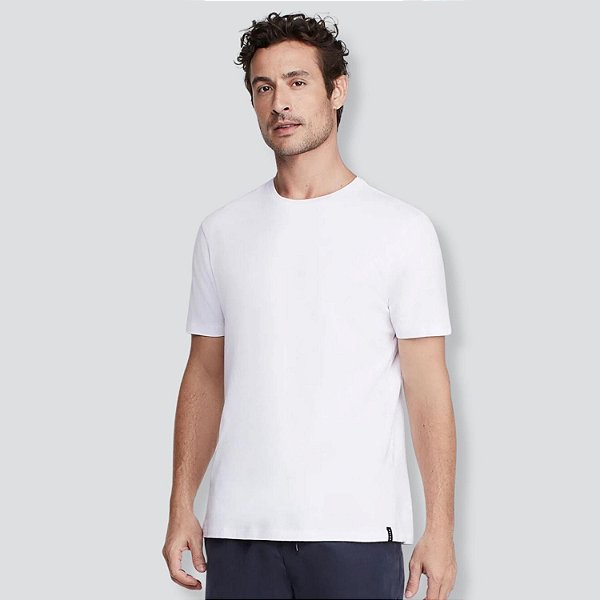 CAMISETA DZARM MANGA CURTA COMFORT ALGODÃO LISA CARECA