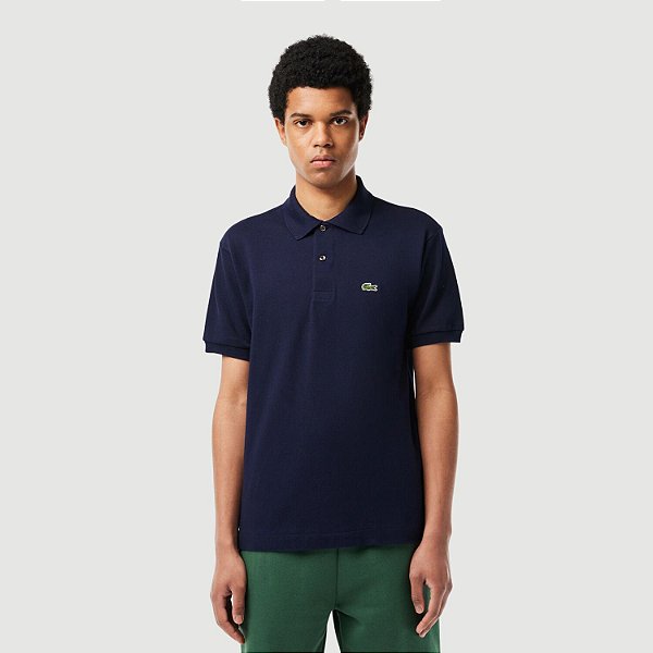 POLO LACOSTE MANGA CURTA COMFORT LISA PIQUET MASCULINA