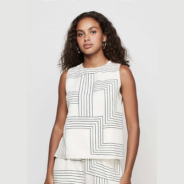 BLUSA DZARM REGATA ZJ22 1BE VISCOSE FEMININA