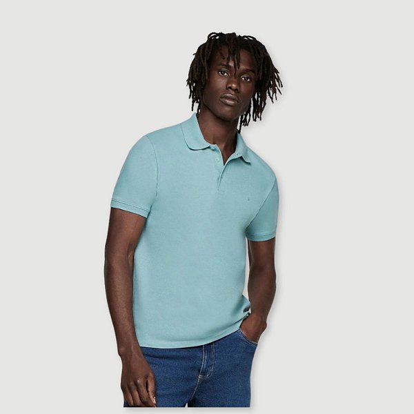 POLO DZARM MC SLIM PIQUET COM ELASTANO
