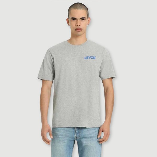 CAMISETA LEVIS MC SLIM ALGODÃO CINZA MASCULINA