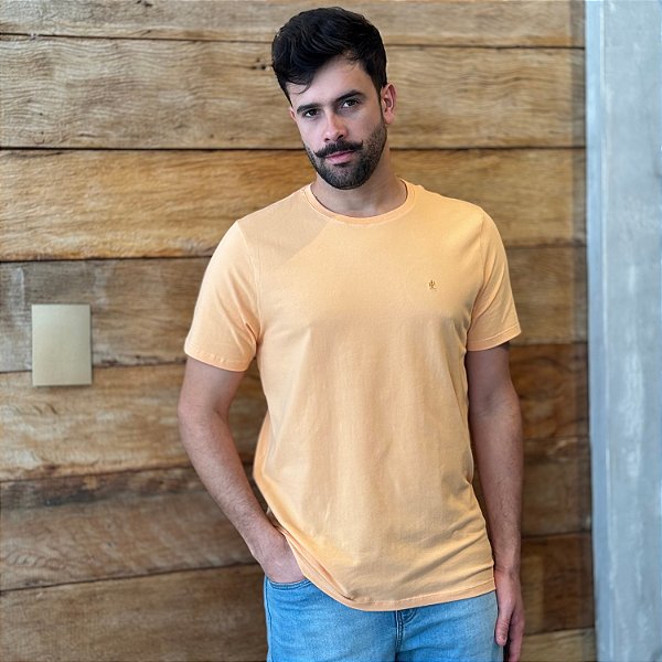 CAMISETA DESERT MC COMFORT ALGODÃO MOSTARDA MASCULINA