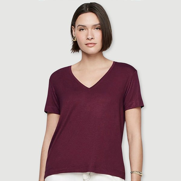 BLUSA DZARM MC LISA VINHO FEMININA