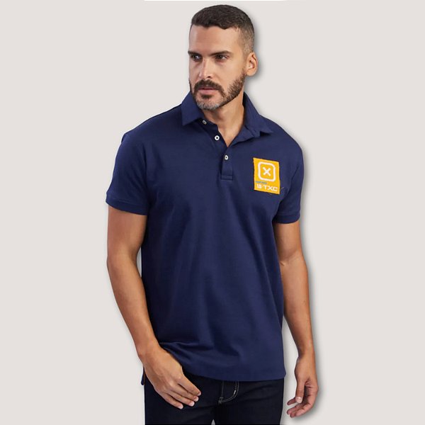POLO TXC MC COMFORT ALGODÃO AUL MARINHO MASCULINO