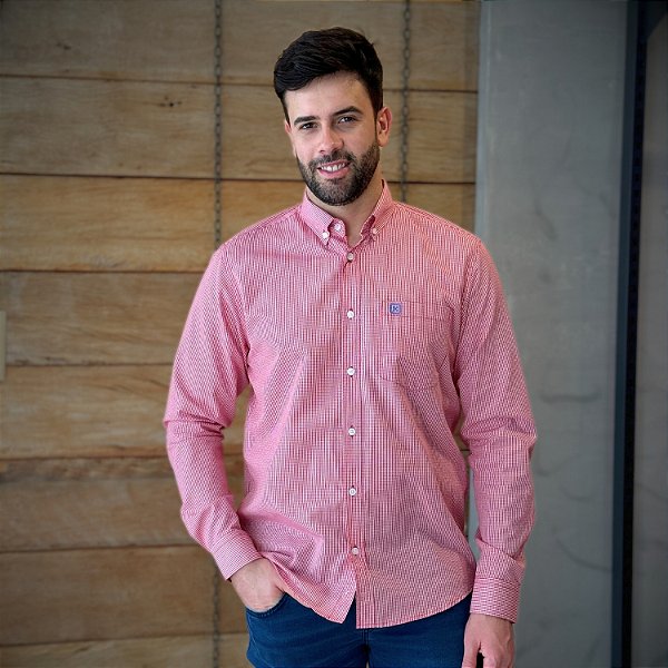 CAMISA TXC ML COMFORT  ALGODÃO  XADREZ MASCULINA