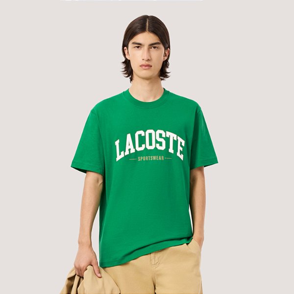 CAMISETA LACOSTE MANGA CURTA VERDE COMFORT ALGODÃO  MASCULINA