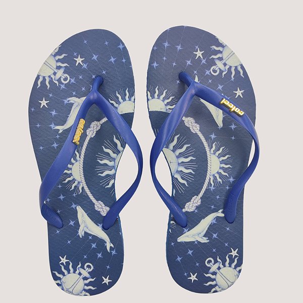 CHINELO COLCCI DE DEDO ACQUA SOL COM LENÇO FEMININO