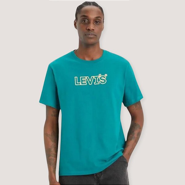 CAMISETA LEVIS MC COMFORT ALGODÃO VERDE JADE MASCULINA