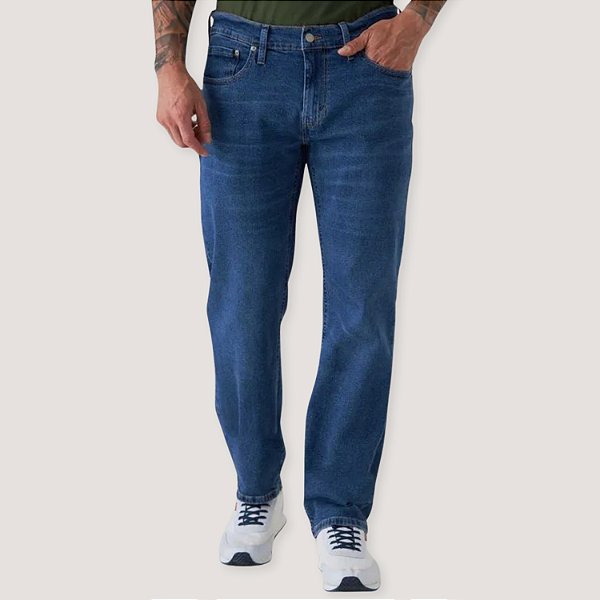 CALÇA LEVIS ALGODÃO E ELASTANO JEANS ECURO MASCULINA