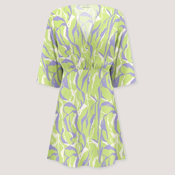 VESTIDO LEZ A LEZ MC VISCOSE ESTAMPADO FEMININO