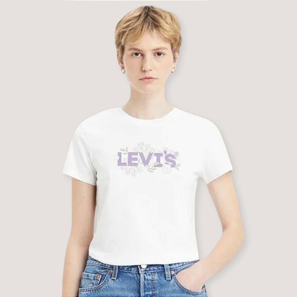 BLUSA LEVIS MC T-SHIRT ALGODÃO BRANCO FEMININA