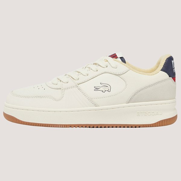TÊNIS LACOSTE CASUAL COURO BRANCO MASCULINO