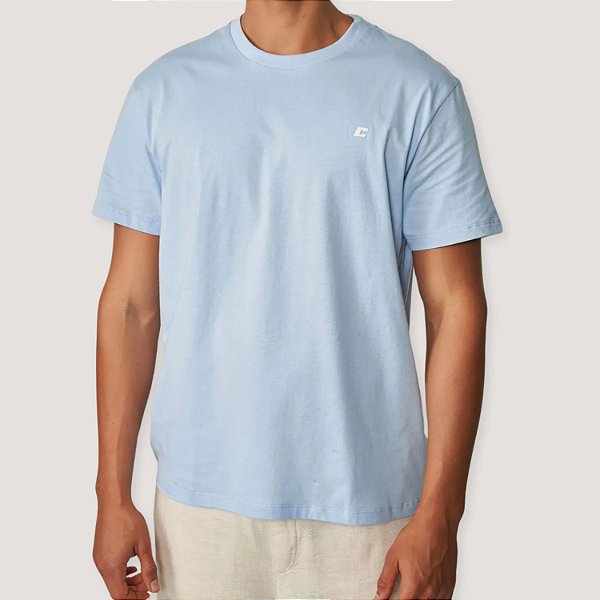 CAMISETA COLCCI MC COMFORT AZUL PASTEL MASCULINA 43322-P