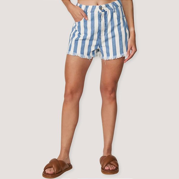 SHORT COLCCI BRIM BRUTO LISTRADO FEMININO 43412-P