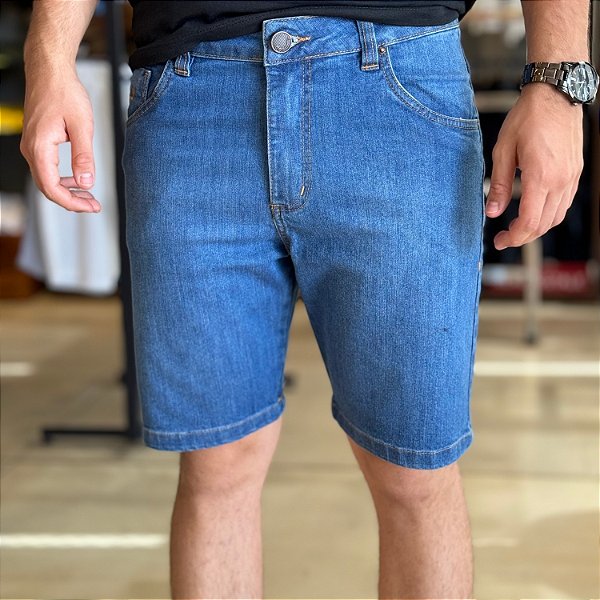 BERMUDA DESERT JEANS E ELASTANO COMFORT MASCULINA