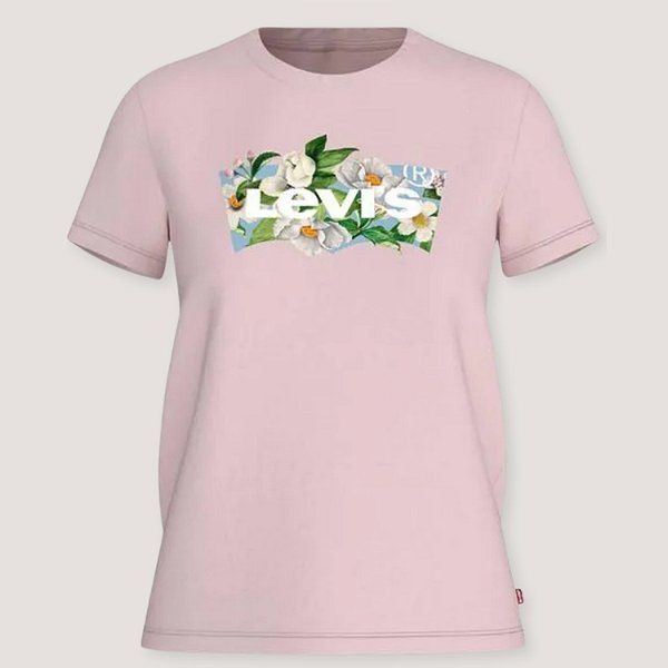 BLUSA LEVIS MC T-SHIRT ALGODÃO ROSA FEMININA