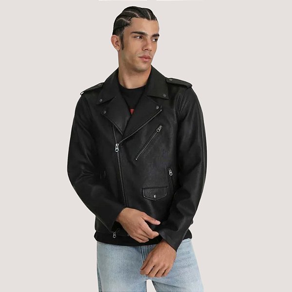 JAQUETA LEVIS POLIURETANO SEM CAPUZ PRETA  MASCULINA