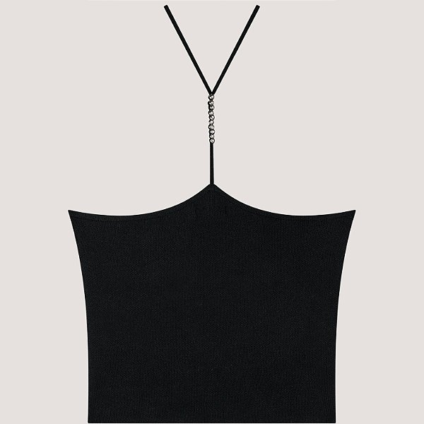 BLUSA LEZ A LEZ REGATA PRETA TRICO FEMININA