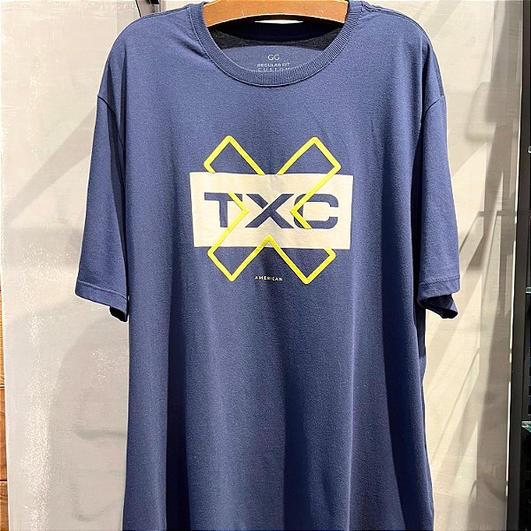 CAMISETA TXC MC COMFORT ALGODÃO AZUL MARINHO MASCULINA