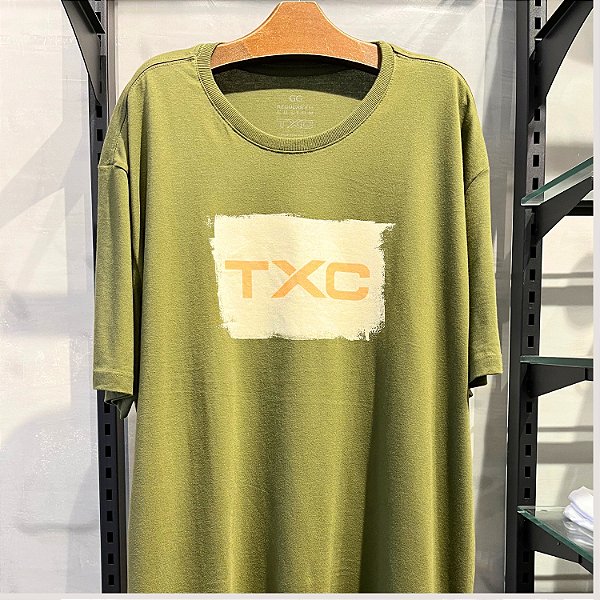 CAMISETA TXC MC COMFORT ALGODÃO VERDE MASCULINA