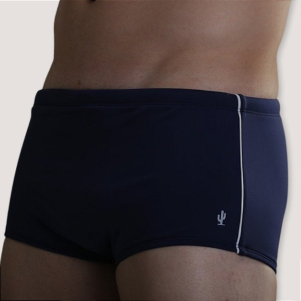 SUNGA DESERT POLIAMIDA BOXER  LISA  AZUL MARINHO MASCULINA