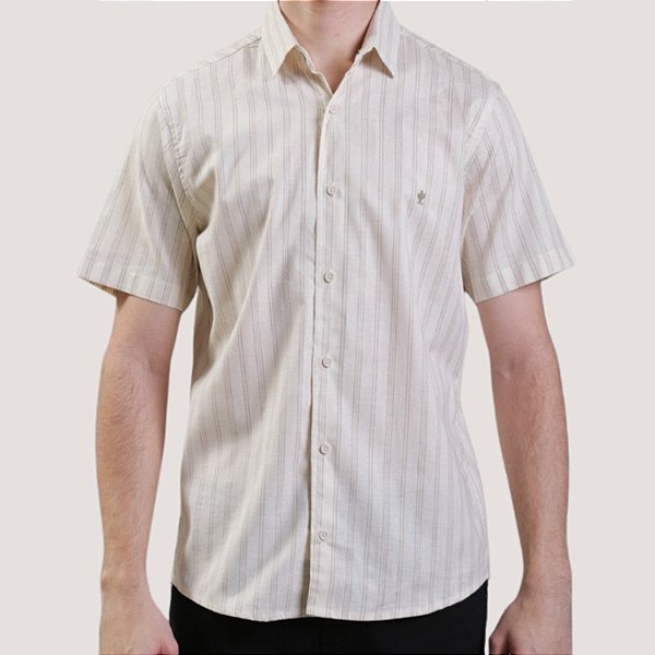 CAMISA DESERT MC SLIM ALGODÃO LISTRADO MASCULINO