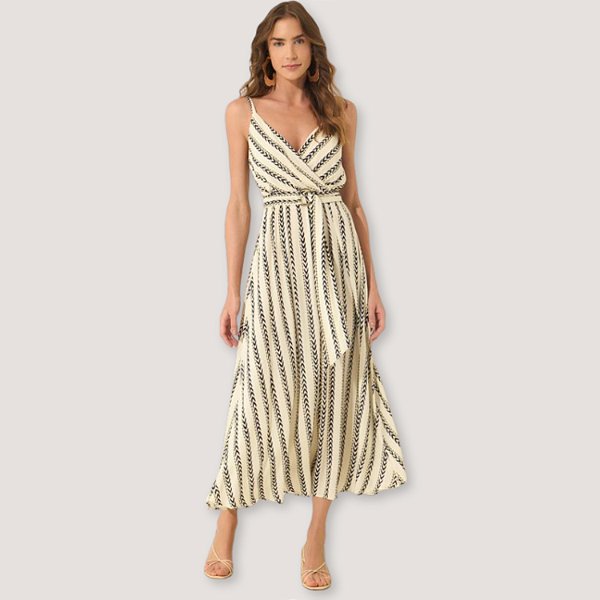 VESTIDO LEZ A LEZ REGATA VISCOSE MIDE BEGE FEMININO