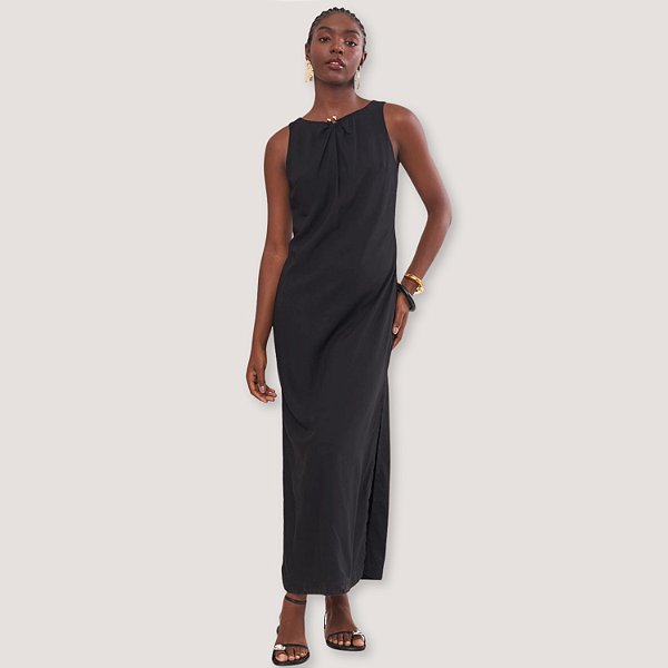 VESTIDO COLCCI REGATA VISCOSE PRETO FEMININO
