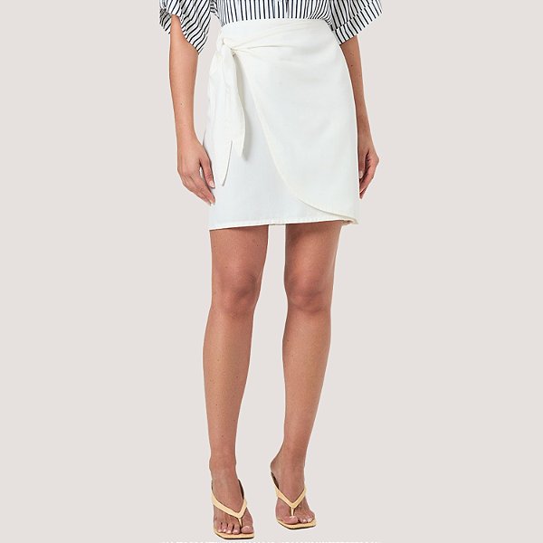 SAIA SLY VISCOSE  MINI  OFF WHITE FEMININA