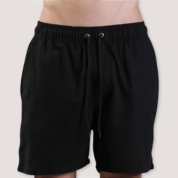 SHORT DESERT LINHO  ESPORTE FINO COMFORT PRETO MASCULINO
